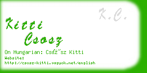 kitti csosz business card